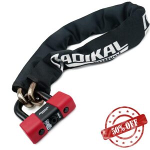 Radikal RK48120 Chain Moto Padlock Anti-theft + Disc lock ø18 SRA Homologated High Security ø13.5 120cm