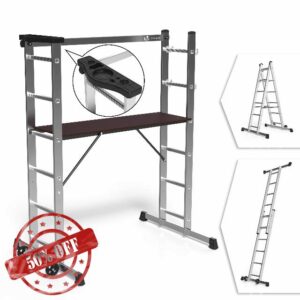 VOUNOT 3-in-1 Aluminium Scaffolding Ladder