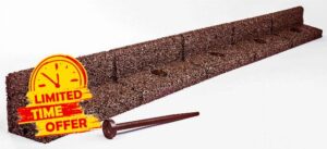FlexiBorder - Lawn Edging - Flexible Garden Edging Border for Grass Lawns - Pathways - Raised Borders - Artificial Grass - Brown - 6 x 1m Lengths