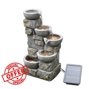 Teamson Home Solar Powered Water Feature