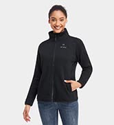 ORORO Women's Heated Puffer Jacket with Power Bank, Long Heated Coat with Detachable Hood