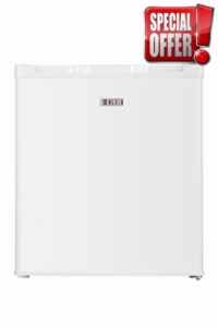 HADEN Table Top Fridge HR55W – Freestanding Countertop Fridge - Quiet Running 39DB - Chill Box - Mechanical Temperature Control - 44cm - 41 Litre Capacity - White            [Energy Class A]