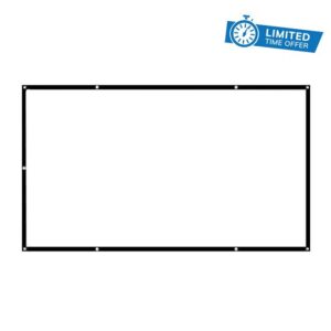 Projector Simple Curtain Home Outdoor KTV Office Home Theater Portable 3d HD Projector Screen (Size : 150 inch) (60 inch)