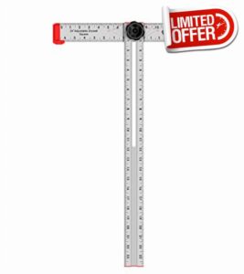 RONGPRO 24 Inch Adjustable T-Square Measuring tools layout tools Aluminum Drywall A-Square