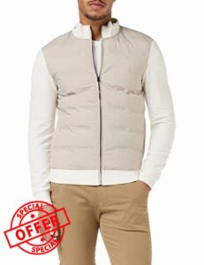 Hackett London Men's Hybrid Quilt Fz Sweatshi