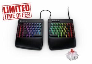 KINESIS GAMING Freestyle Edge RGB Split Keyboard With Cherry MX Mechanical Switches (MX Red - Low Force