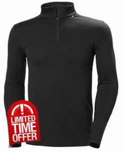 Helly Hansen Mens Lifa Merino Midweight 1/2 Zip LS Top