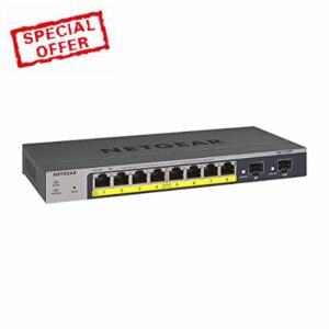 NETGEAR 10-Port PoE Gigabit Ethernet Smart Switch (GS110TP) - Managed