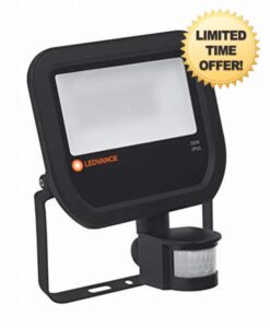 LEDVANCE LED Floodlight | Flood Light for Outdoor Use | Cool White | 251.0 mm x 216.0 mm x 122.0 mm | FLOODLIGHT Sensor 50 Black 4058075143593            [Energy Class G]