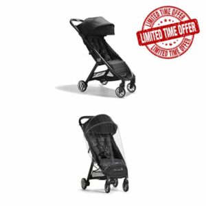 Baby Jogger City Tour 2 Lightweight Travel Pushchair with Weather Shield | Pitch Black