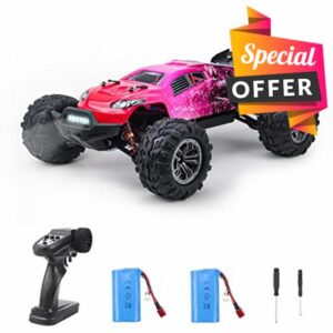 Rhybor 46 km/h Remote Controlled Car 1:10 RC Car Offroad Monster Truck Remote Control Car 4WD RC Car with 30 Minutes Playtime Remote Control Car Toy for Children and Adults