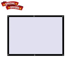 Projector Screen Foldable Portable Outdoor Projection Screen Anti-Crease 16:9 Video Projector Best Home Theater Movie Party Class for Meeting (Color : Black