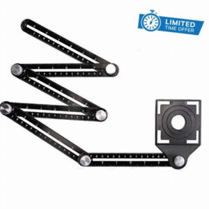 JTRHD Measuring Layout Tool Multifunctional Universal Aluminum Alloy Wood working Folding Ruler for Carpenter Engineer Craftsmen (Color : Black