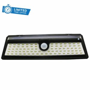 ADITAM 54 LED Solar Powered Outdoor Security Lights Waterproof Solar Motion Sensor Patio Driveway Lighting (54 LEDs) Double the comfo