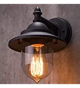 CGC Black Bevelled Glass Coach Lantern Wall Light Porch Indoor Outdoor Garden Decorative Lamp Fix...