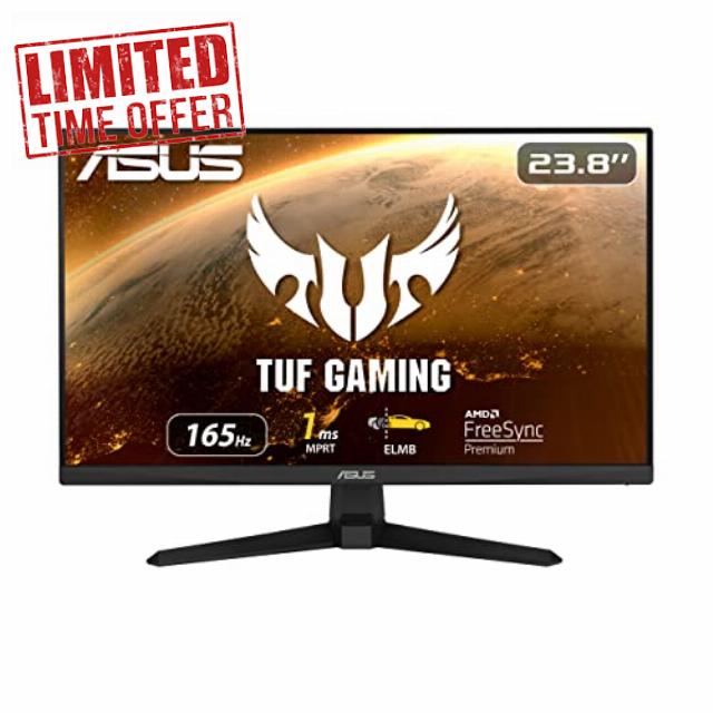 ASUS TUF Gaming VG247Q1A - LED monitor - 23.8" - 1920 x 1080 Full HD (1080p) @ 165 Hz - VA - 350 cd/m² - 3000:1-1 ms - 2xHDMI
