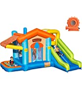 Ballsea Bouncy Castle, Inflatable Bounce Castle House with Blower for Kids Age 3-8, Sweet House D...
