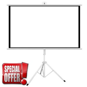 Projector Screen with Foldable Tripod Stand