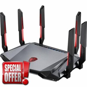 MSI RadiX AXE6600 WiFi 6E Tri-Band Gaming Router - Fast WLAN up to 6600 Mbps (6GHz