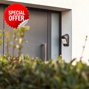 CGC Dark Grey Security CCTV Camera Wall LED Light Intelligent Smart Home Outdoor Garden Patio Porch Door App Control Motion Senso