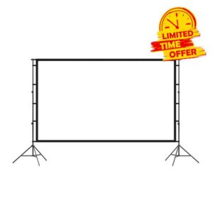 Projection Movies Screen with Stand Foldable Portable Movie Screen