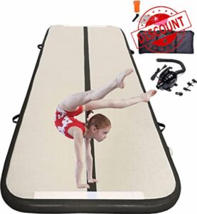 Air Inflatable Gymnastics Mat Tumbling Mats10ft 13ft 16ft 20ft Track 4 Inch Thickness Tumble Tracks for Home Use/Training/Yoga with Electric Pump
