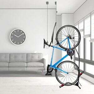 Portable and Space Saving Vertical Bike Stand with Adjustable Height Freestanding Indoor Outdoor Bike Storage Rack