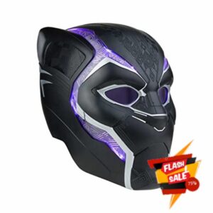 Marvel Legends Series Black Panther Premium Electronic Role Play Helmet with Light FX and Flip-Up/Flip-Down Lenses