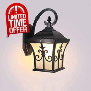 Retro Minimalism LED Solar Security Lights Outdoor Solar Fence Lights Wall Light European Vintage Outdoor Wall Lamp Villa Retro Rainproof Aisle Aluminum Light Waterproof Landscape Garden Lights Corrid