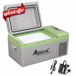 Alpicool Y20 20L Car Fridge 12v Car Mini Fridge Car Refrigerator Portable Quiet Camping Fridge Freezer Vehicle Truck RV Boat Electric Cool Box for Driving Travel Outdoor Picnic