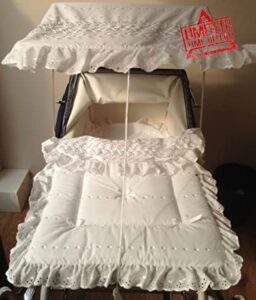 Sun Canopy & Bedding Set for Silver Cross Kensington & Balmoral Coach Built Prams