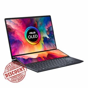 ASUS Zenbook Duo Pro 14 UX8402ZA 14.5" 2.8K 120Hz Touchscreen OLED 550nits Laptop (Intel i7-12700H 14-Core Processor