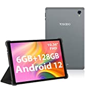TOSCiDO Tablet 10 Inch Android 12,Octa-Core Processor,4GB RAM,64GB,Expandable 1TB,8000 mAh Batter...