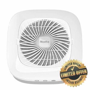 MELODYSUSIE Nail Dust Collector with Reusable Filter Low Noise Nail Vacuum Cleaner Fan Electric Nail Dust Suction Machine for Acrylic Nails Polishing