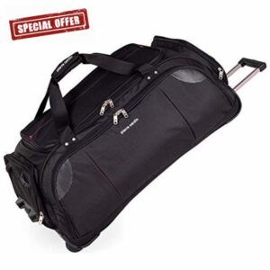 Lightweight Large Roller Bag Holdall with Wheels by Pierre Cardin | Durable Stress Tested Skate Wheels | 95L Capacity | Trolley & Grab Carry Options | Travel Wheeled Duffle Bag CL769 (Large 30")