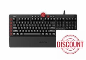 AGON AKG700 Gaming Keyboard - Spanish Layout - Cherry MX Red Switches - Anti-Ghosting - AOC G-Tools Software - N-Key Rollove