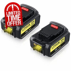 PDstation【2 Pack】 DCB-184 18V 20V MAX XR 5Ah Li-ion Replacement Battery for Dewalt Battery 18V DCB200 DCB180 DCB181 DCB-182 DCB-184 DCB201 XR DCB-205-2 DCB-205 DCB203 for Dewalt 18V Battery