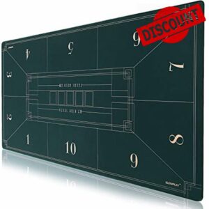 SLOWPLAY Nash 240x120 cm Texas Hold'em Poker Mat | Portable Poker Table Top with Art Deco Layout Print
