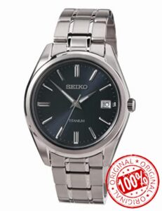 Seiko Herren-Uhr Quarz Titan mit Edelstahlband