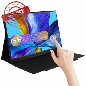 15.6 Inch Touchscreen Portable Monitor Bnztruk 1920×1080 Full HD IPS Screen Display with HDMI & Type-C for Computer