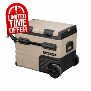 Alpicool TAW45 45L Car Fridge Freezer Portable Compressor Car Refrigerator 12/24V Electric Cooler for Camping