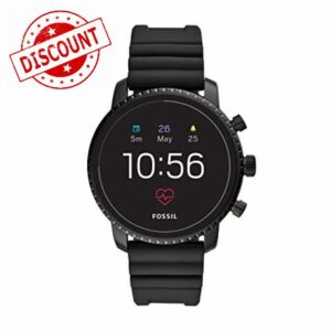 Fossil Men's Gen 4 Smartwatch Explorist HR Black Silicone with Activity Tracker