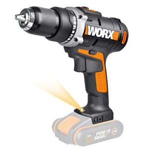 2-Speed Gearbox and LED Light - Cordless Drill Set for Drilling and Screwing Without Battery and Charger