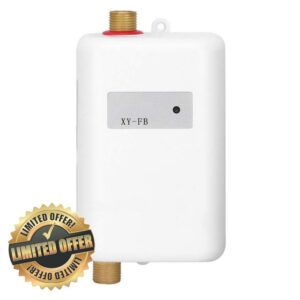 Mini Tankless Instant Hot Water Heater Under Sink Water Heater Bathroom Kitchen Washing for Hot and Cold Dual-use (220V UK Plug)