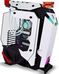 KEDIERS PC Case - ATX Tower Tempered Glass Gaming PC Open Frame