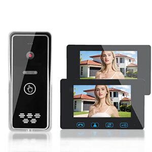 7inch TFT LCD Door Entry System with 2 Monitors & 1 Camera for Home Security