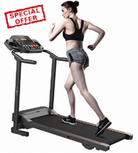 EVOLVE B1 Motorized Electric Treadmill for Home - 3 level manual inclination & Foldable running machine with 12 programs - Bluetooth