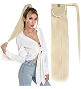 Brown Ponytail Hair Extension 18inch 100% Real Remy Hair Human Hair Wrap Around Tie up Pony Tails...