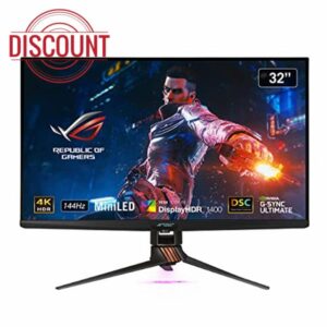 ASUS ROG Swift PG32UQX Mini LED G-SYNC Ultimate Gaming Monitor – 32” 4K