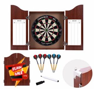 Engelhart - Wooden Dart Cabinet + Sisal Target + 2 Sets of 18 g Darts